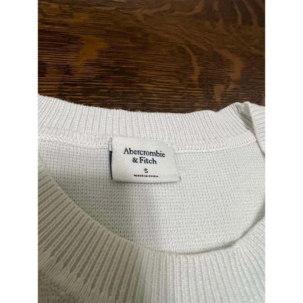 Abercrombie & Fitch Bodysuit Women Small White Long Sleeve Ribbed Corset Waist